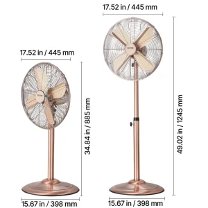 VEVOR Industrial Pedestal Fan 85-Degree Oscillating Fan