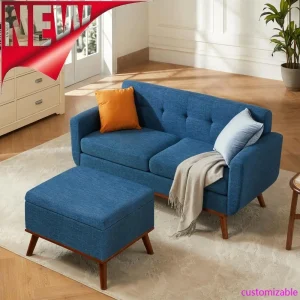 The New-65" W Loveseat Sofa With Ottoman Coffee Table