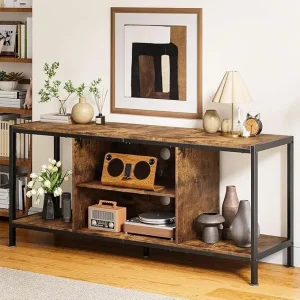 TV Stand for TVs up to 65 Inch,Entertainment Center with Open Storage