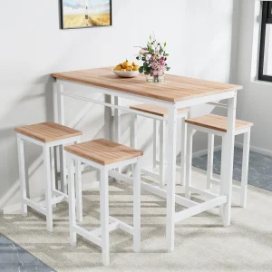 5 Piece Breakfaset Bar Table Set for Dining Room